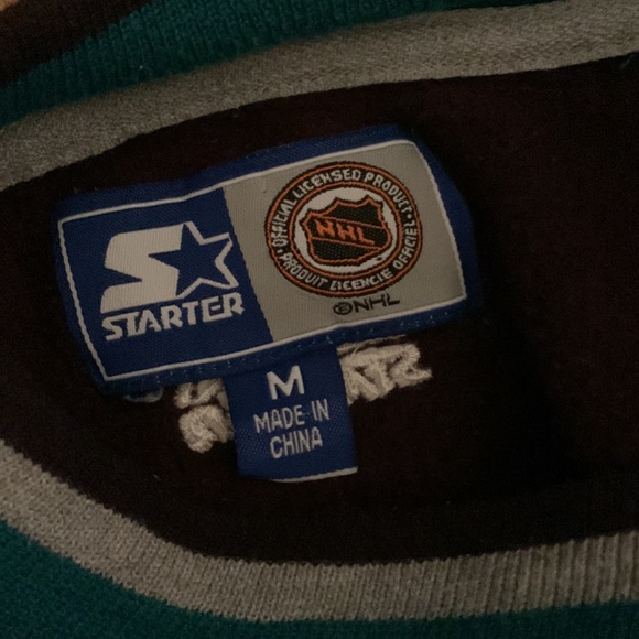 VINTAGE Starter Mighty Ducks Officially Licensed NHL Pullover Sweater - US M - Picture 2 of 6